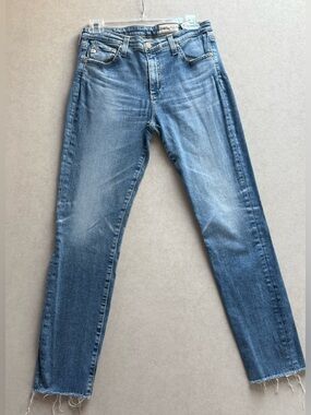 Ag Adriano Goldschmied Slim Straight Blue Jeans